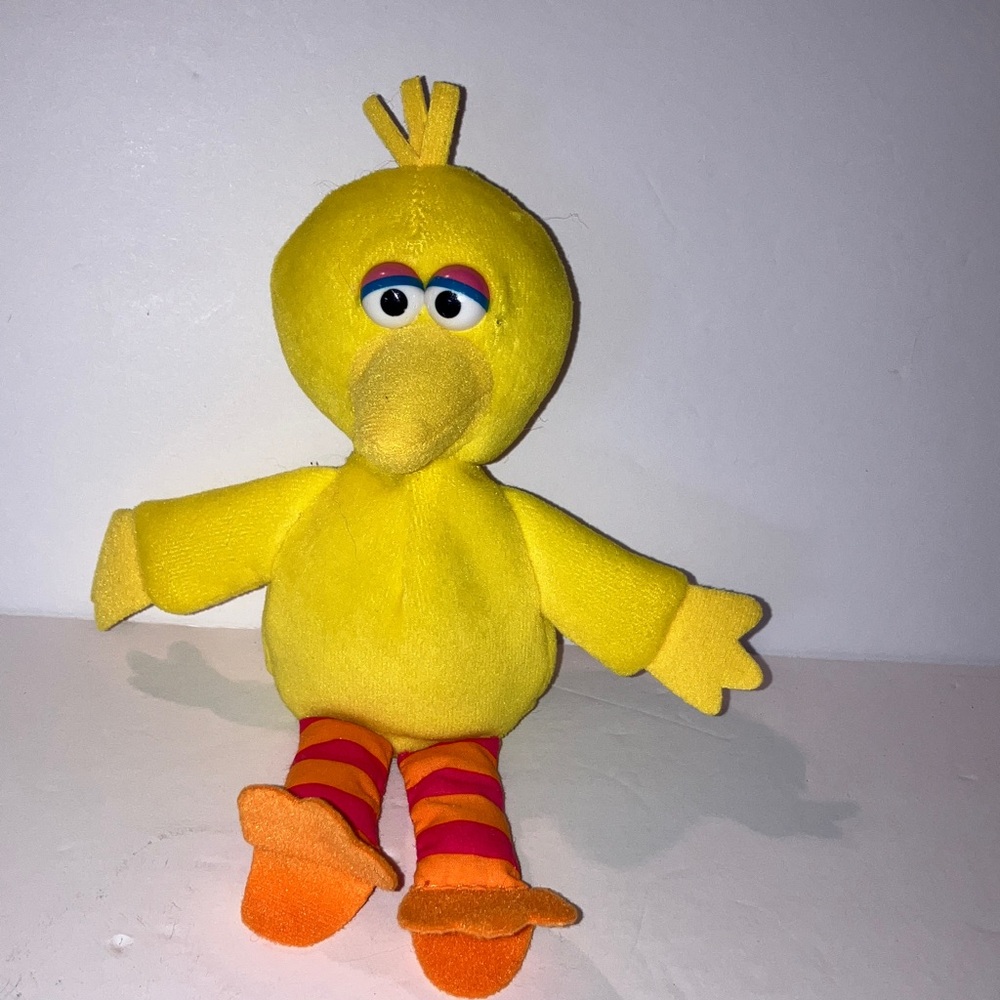 1997 Sesame Street‎ Yellow Big Bird Plush Vintage Toy 8”
